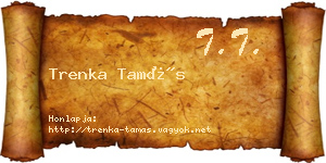Trenka Tamás névjegykártya